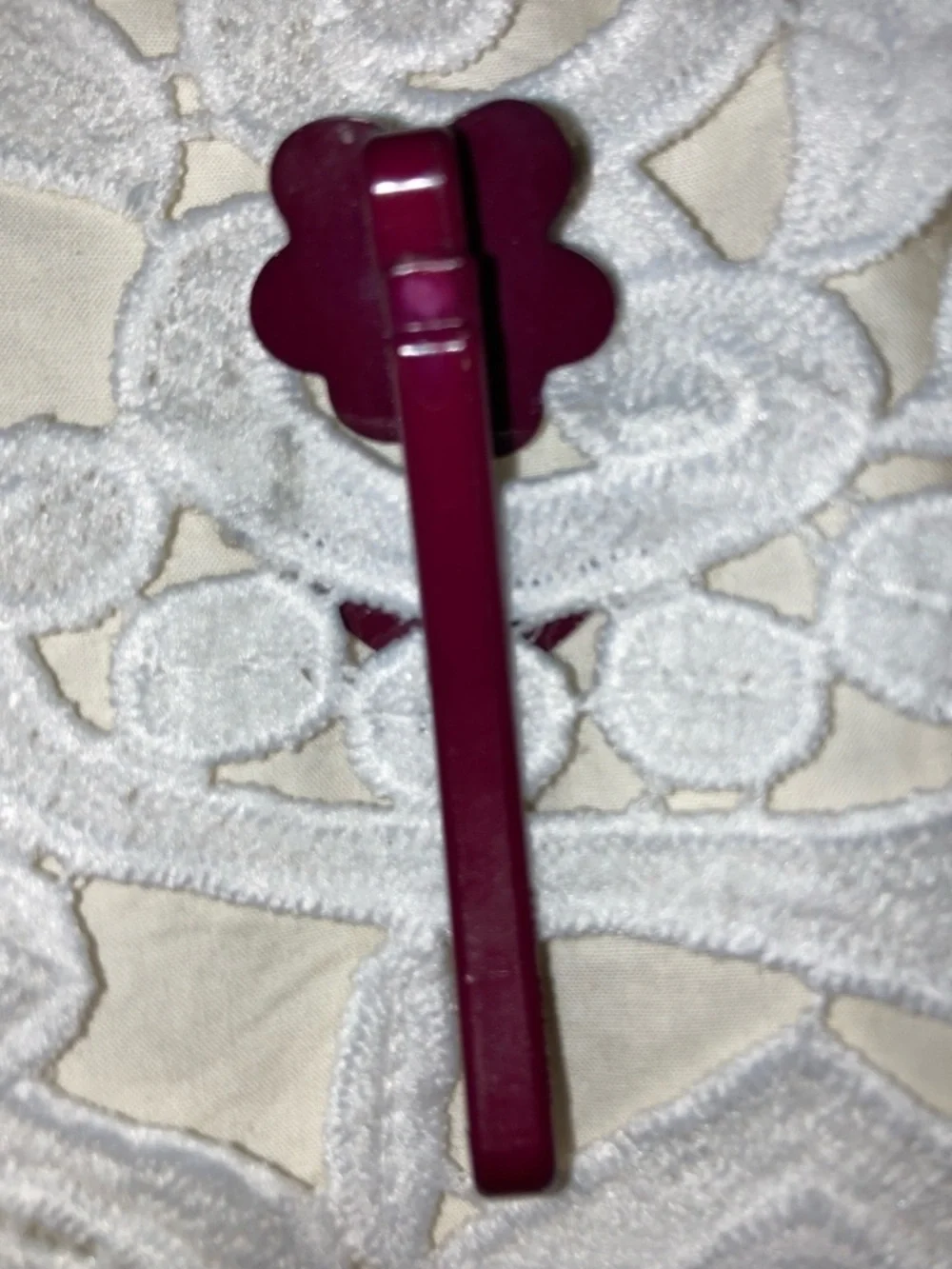 Vintage Buch + Deichmann Flower Crystal Hair Barrett (in Boysenberry)